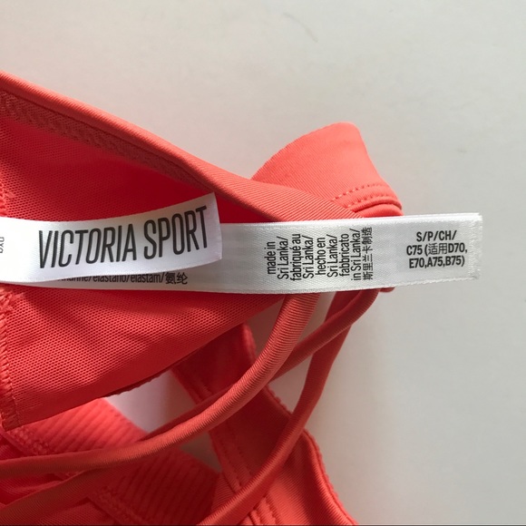 VS Coral multi crossed strap back sports bra Sz S - Picture 7 of 8